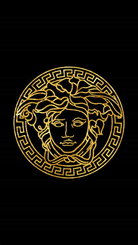 versace logo black